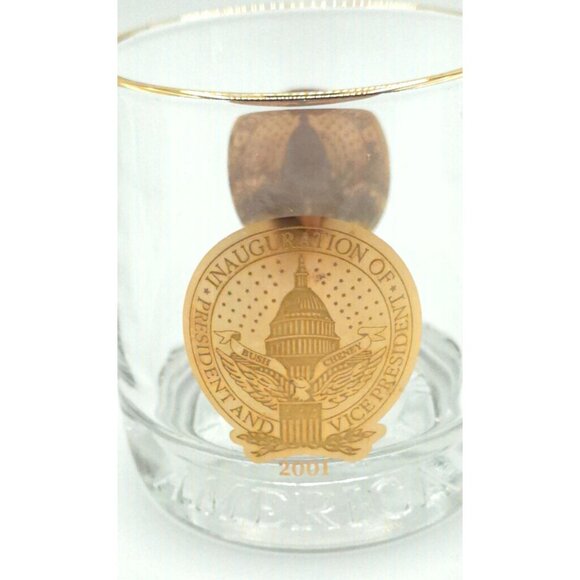 Other - 2001 Presidential Inauguration Commemorative Glass Mug with Gold Seal & Trim